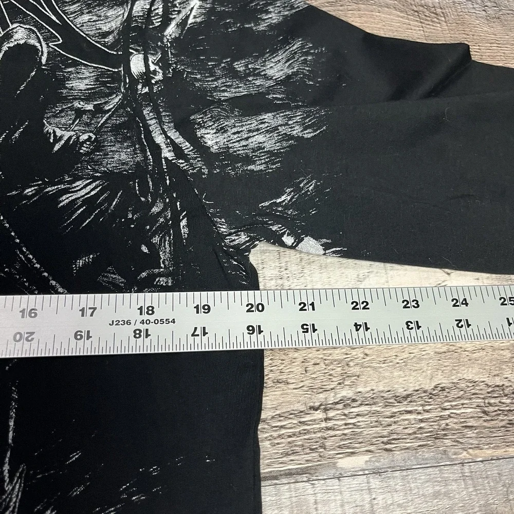 Affliction Shirt Size Small Black Long Sleeve Horsemen Y2K MMA Punk Grunge